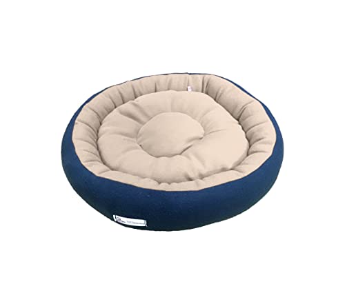 Image of Premium Medium Size Dog Bed for Medium Dogs and Puppies Anti Skid Bottom Washable Orthopedic Big Dog /cat Beds Cream /Blue