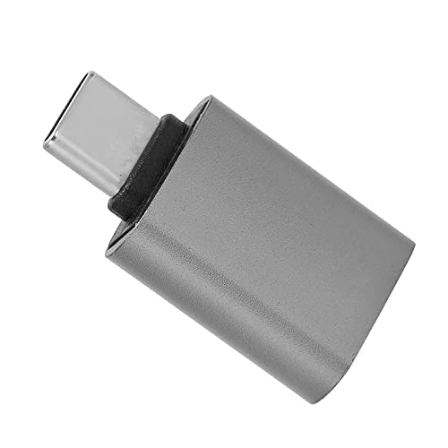 Convertisseur de type C, dissipation thermique rapide résistante à l'usure Connectez plusieurs appareils Adaptateur 10G portable Adaptateur de type C pour téléphone portable Ordinateur(gris)