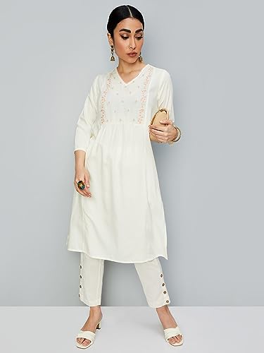 Image of Max Women's Rayon Regular Fit Casual Kurta