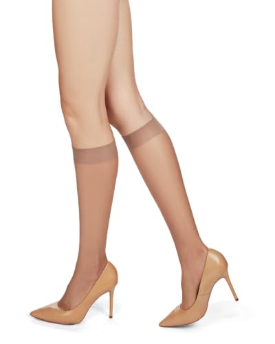 Image of MeMoi Women's Silky Sheer Knee Highs