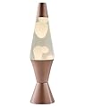 Spencer Gifts Rose Gold and White Lava Lamp - 17 Inch | Rose Gold Base | Clear Water | White Wax | Home Décor | Lighting