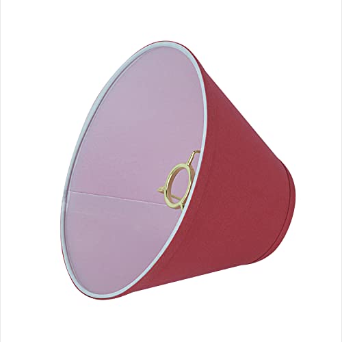 Image of Aspen Creative 58755, Hardback Empire Transitional UNO Lamp Shade, Blood Red, 4 inch Top x 10 inch Bottom x 7 inch Slant Height, Slip UNO 33mm