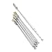 uxcell Universal Telescopic Telescoping Antenna, 180 Degree 11cm-32cm Length 5 Sections Aerial Control Receiver for AM FM Radio Equipment, Television, Silver Tone 5 Pcs Stainless Steel