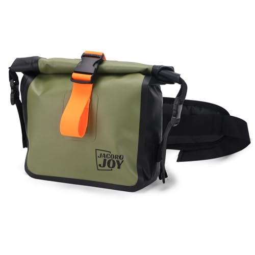 Waterproof Dry Bag with Adjustable Waist Strap Large Capacity Waterproof Waist Bag for Kayaking Boating Fishing Cycling (Green)