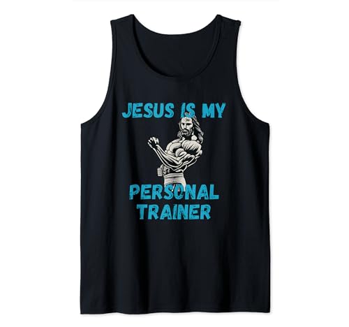 Jesús es mi entrenador personal Christian Gym Apparel Camiseta sin Mangas