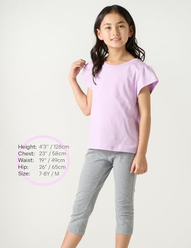 Image of LAPASA Boys & Girls Cotton T-Shirts 4 Pack Tagless Tees for 3T-13Y Kids K01 | Ribbed Crewneck Short Sleeve Undershirts for Toddlers and Teens. Soft, Breathable, Ideal for School /Daily Wear /Sport