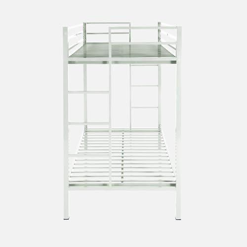 Image of Pilio Twin Over Twin Metal Bunk Bed | Bunk Bed Without Storage for Kids & Adult | Double Decker Bed for Kids Room | Space-Saving Twin Bunk Room| Bunker Bed Frame (Mattress Included)