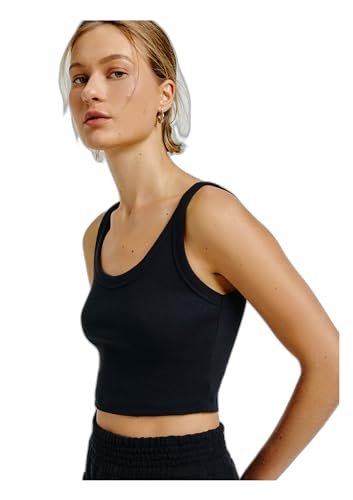 Regata Básica Feminina Cropped Em Ribana Canelada