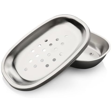 Miruchertter Stainless Steel Double Layer Soap Dish Cover