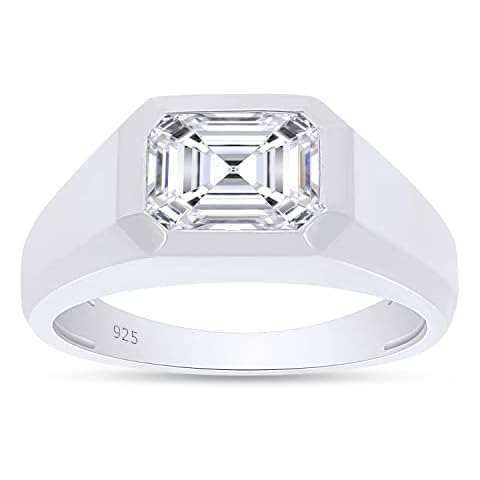 SAVEARTH DIAMONDS Moissanite Signet Ring Cover
