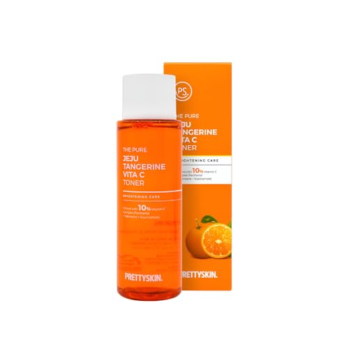 PRETTYSKIN Jeju Tangerine Vitamin C Toner for face 250ml(8.45 fl.oz.) | Soothing, Oil-Moisture Balance, Vitality with Panthenol + Adenosine + Niacinamide, Korean Skincare -  COSMECCA KOREA co.,ltd., 8809733216403