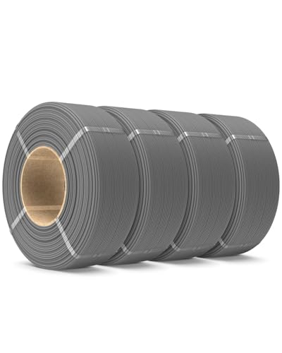 Image of SUNLU 4KG PLA Filament Refill 1.75mm, 1000g PLA Matte Filament Bundle 4 Packs, 3D Printer Filament Refill for Reusable Spools, Fit for Most Brand Spool. 1KG /Roll, Grey*4