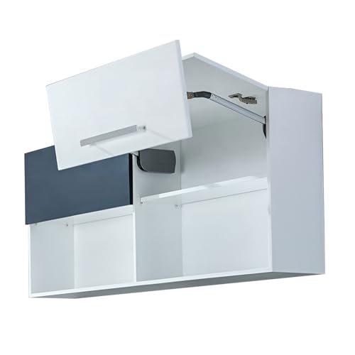 Image of Volo Hydraulic Bi-Fold Pneumatic Two Door Cabinet Hinge Support Lift Up, Verticle Two Door Pneumatic Mechanism Hinges.