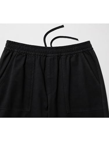 Image of Alan Jones Clothing Mens Washed Jersey Cotton Ankle Pants | Soft Stretch Jersey Cotton | Elastic Waist with Drawstring