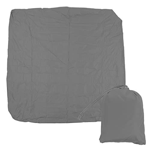 TANIQIACA Square SPA Cover, 190 Silver Coated Polyester Taffeta, Weather Hot Tub Cover Protector, for Outdoor Bathtub, with Foldable Multifunctional Features (Grey)