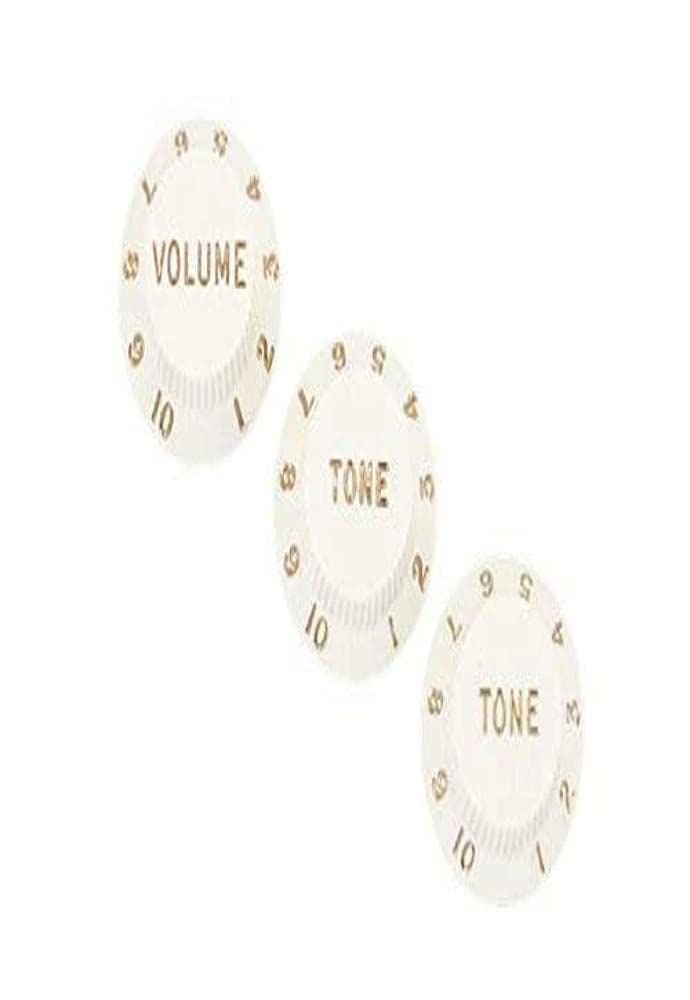 Fender パーツ Stratocaster® Knobs, Parchment (Volume, Tone, Tone) (3)