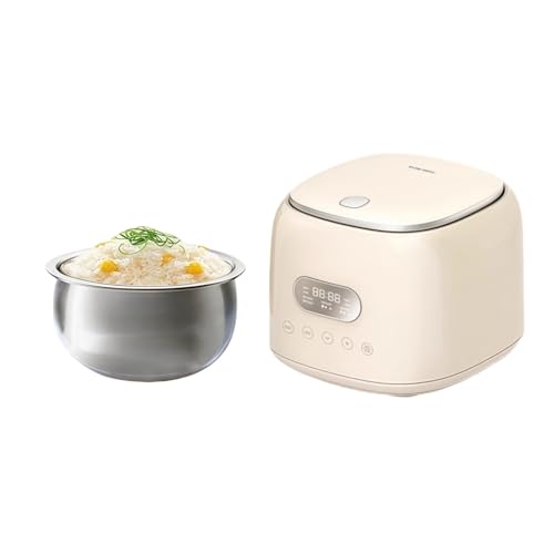 一人用小型炊飯器 炊飯器 24時間予約 インテリジェント保温機能 多機能 炊飯 スープ作り 2.5L大容量 省エネ 早炊き 1-2人用 8メニュー 110V 軽量 持ち運びやすい お手入れ簡単 白米/玄米/無洗米/全粒米/お粥 (2.5L+ライナー)