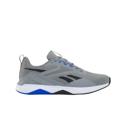 Reebok Nanoflex Tr 2, Zapatillas Hombre, Grey 3 Black Optimum Blue, 44 EU
