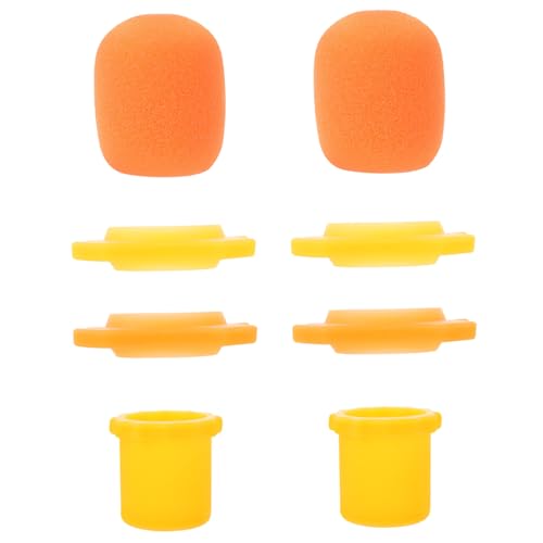 INOOMP 1 Set Microphone Covers with Drop Rings Durable Splash Sleeves for Stage Performances News Interviews Ktv and Covers