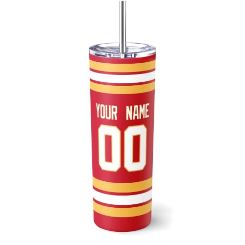 Image of ANTKING Calgary Tumbler 20oz Travel Mug Custom Name Number Gifts | Stainless Steel Insulated Coffee Cup for Men Women