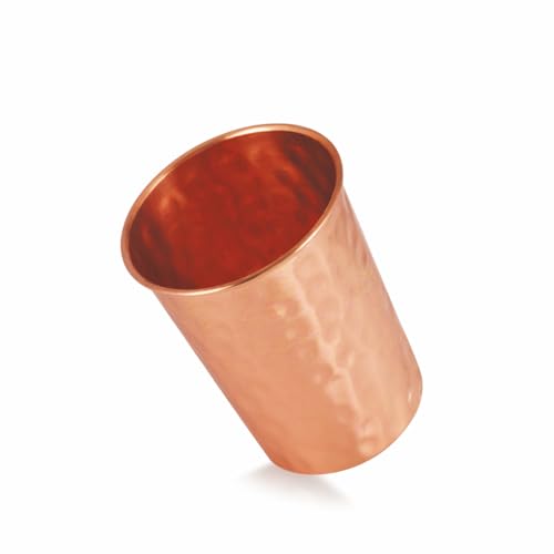 Image of Pure Copper Glasses Tapper Jumbo Water Glass Pure Tamba Glass for Drinking & Serving Copper Tumbler-200 ML