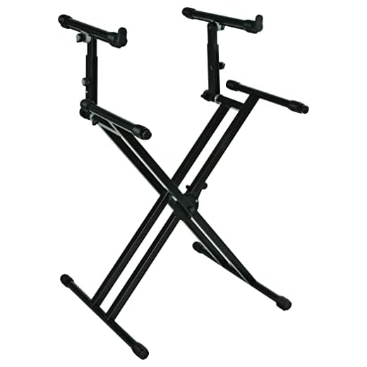 Quik Lok Tiered, Double Brace X Electronic Keyboard Stand (QL742)