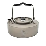 TITAN MANIA(チタンマニア) チタンケトル やかん 700ml 1000ml ケットル キャンプ キャンプケトル アウトドアケトル 軽量 おしゃれ 直火 ソロキャンプ アウトドア用品 キャンプ用品 収納袋付き (700ml)