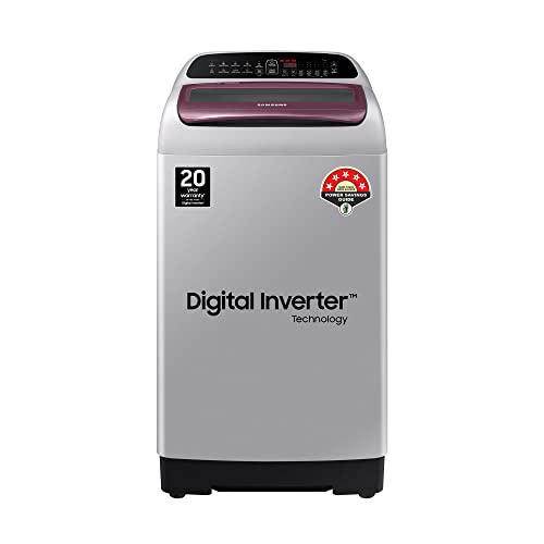 Samsung 6.5 Kg 5 Star Inverter Fully-Automatic Top Loading Washing Machine (WA65T4262FS/TL , Silver, Wobble technology)