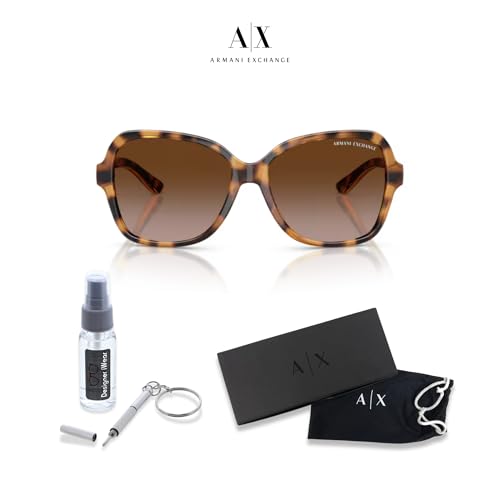 Armani Exchange AX4029S FIT Cateye Sunglasses For Women+BUNDLE with ACCESSORY EYEWEAR KIT2
