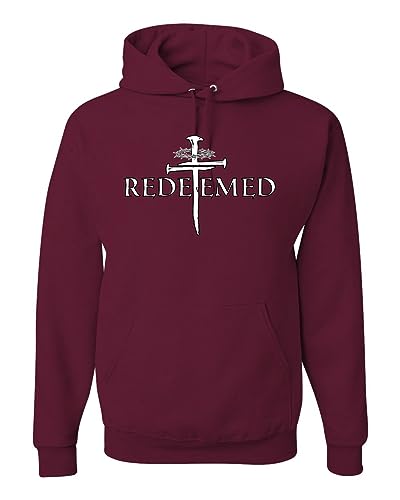 Wild Bobby Redeemed Cross Jesus Christ Nails Inspirational Unisex Hoodie