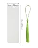 PPhtony Kraft Paper Book Page Marks 25Pcs Unfinished Blank Craft Cardstock Page Marker with 25Pcs Colorful Silky Tassel for Christmas Gift Stocking Stuffer Present Tags and DIY Projects (White) #1