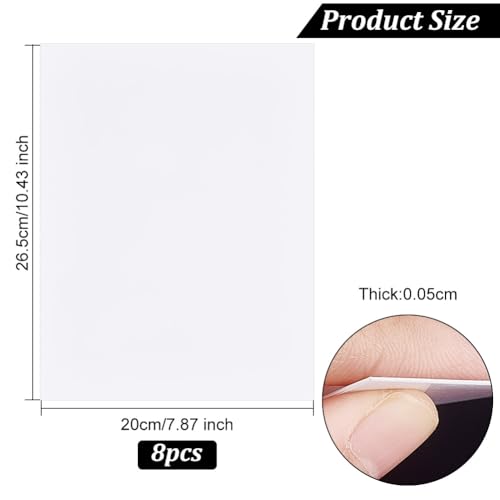 Image of OLYCRAFT 8 Sheets White ABS Plastic Sheet 10.4x7.9 Inch ABS Plastic Plates 0.5mm Thick Hard Plastic Sheet for Architectural Models Sand Table Building Model Material Supplies