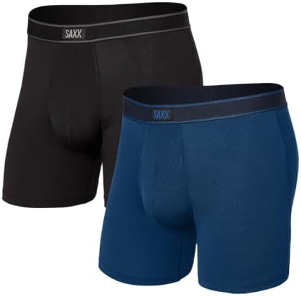 SAXX Underwear Co. Men's Boxer Briefs - Daytripper Boxer Briefs with Built-in Ballpark Pouch Support Pack of 2