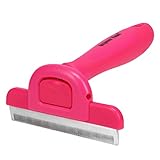 Maxpower Planet Pet Deshedding Brush - Grooming Tool for Dogs and Cats, Reduces Shedding by 95% - Comb for Short and Medium Hair - Pink