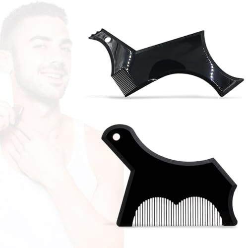 XENQITO 2 Pcs Plantilla Barba Recoge Pelos Barba...