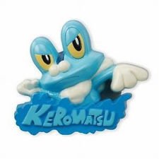 Pokemon wall badge collection 3 D Figure~W/Rubber Suction Cup~Froakie/Keromatsu/Froxy/Grenousse