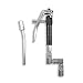 Wolflube Grease Control Handle Valve - For grease pump, Heavy duty High Pressure 7,500 PSI W.P, 1/4 inch NPT(f) inlet thread, 6 inches rigid pipe/spout with 4 jaws coupler, with 360 degree Z Swivel