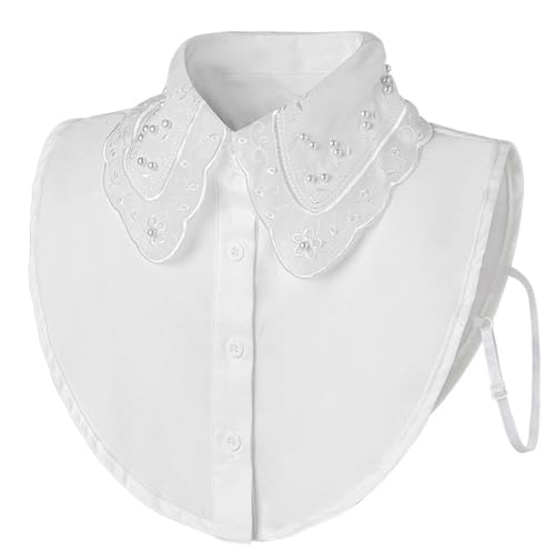 LoudSung Design staccabile colletto top abbigliamento casual Versatile da abbinare. Stile professionale con senso alla moda, si abbina facilmente al tuo abito da lavoro, anche casual a mezza camicia per il lavoro quotidiano. Ti fa sembrare più formale e impressionante tra la folla, mostra il tuo rispetto e serietà e fai un'impressione.