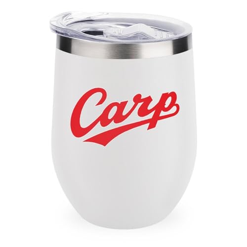 ワインタンブラー 広島 東洋カープ 野球応援 卵殻カップ タンブラー 350ml U字型 コーヒーカップ 蓋付き ステンレス製 魔法瓶 保冷 保温 水筒 直飲み 応援グッズ プレゼント