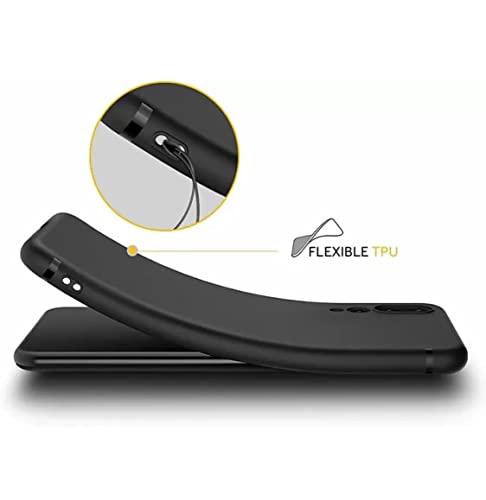 Image of Mobile Back Cover Case for Honor P20 Pro (Silicone Case|CameraProtection|Black SC1510)