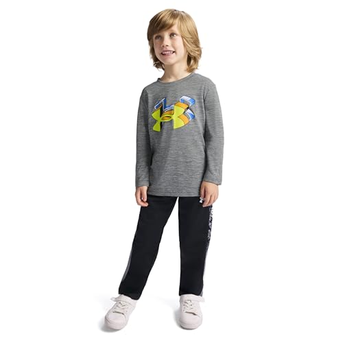 Image of Under Armour Boys' Long Sleeve Logo Graphic T-Shirt, Lightweight & Breathable, Relaxed Fit