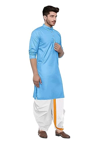 Image of Trustous Kurta Dhoti set for Mens (mahraj dhoti with kurta plain and classis look)