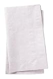 Bell Marque White Dinner Napkin-150 Count 2-Ply White Dinner Napkins, 0.1' Height, 17' width, 15' Length (Pack of 150CT)