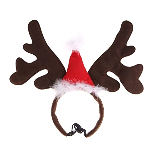 xiaoye Weihnachten Haustier Stirnband Hirschhorn Hut Kostüm Hund Welpen Katze Cosplay Party Produkt (Color : 1) Cover