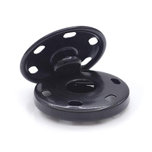 55 Sets Sew-on Snap Buttons Metal Snap Fastener Durable Press Studs Buttons for Sewing Clothing, 4 Sizes (Black) - Thumbnail 4