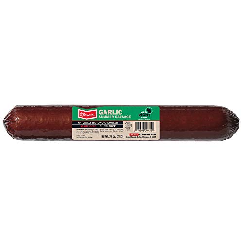 Klement's Garlic Summer Sausage, Hardwood Smoked 32 Oz (2 Pounds) - 1 Unit