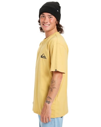 Quiksilver EV - Camiseta de Manga Corta con Logotipo S, Color Amarillo M