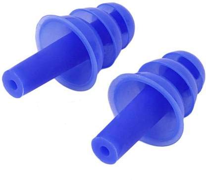 ARADHYA Solid Convenient Silicone Ear Plugs Anti Noise Snoring Earplugs for Study Sleeping (Blue) -1 Pair Ear Plug (Blue)