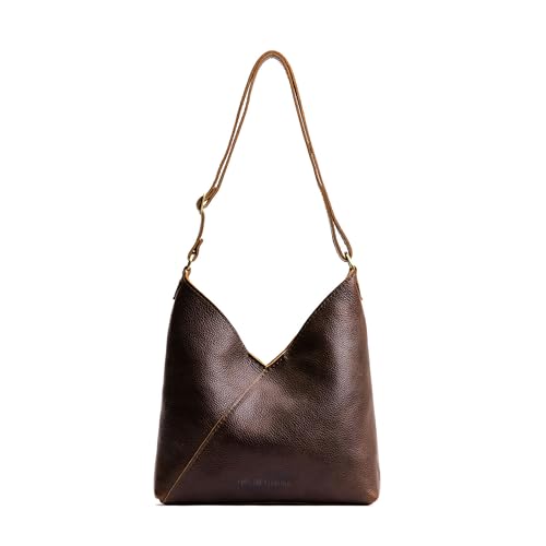 Portland Leather Goods Naomi Shoulder Bag – Handmade Slouchy Bag with Adjustable Crossbody Strap & Secure Magnetic Closure