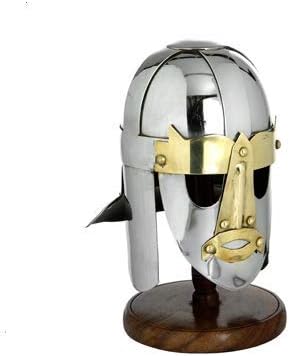 Nautical-Mart Mini Helmet Medieval Roman Greek Armor Helmet W/Wooden Stand